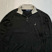 Black Nautica Quarter zip up Sweater Men's Large