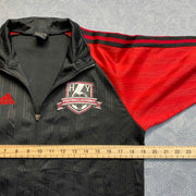 Black and Red Adidas Full zip up Polyester Track Jacket Men's Medium