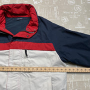 White and Navy Nautica Raincoat Jacket Men's Large