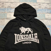 Black Lonsdale Hoodie Pullover XL
