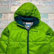 Green Columbia Puffer Jacket Youth's Large