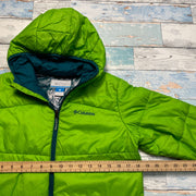 Green Columbia Puffer Jacket Youth's Large
