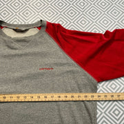 Grey Red Carhartt Sweatshirt Medium