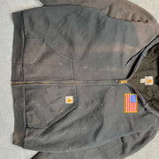 Navy Carhartt Workwear Jacket Flag Large