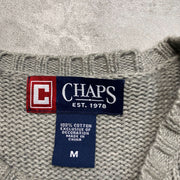 Grey Chaps Ralph Lauren Knit Sweater Medium