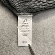 Grey Chaps Ralph Lauren Cable Knit Sweater Large