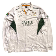 Nike 00s Vintage y2k White Rugby South Africa  Cotton   Shirt Men's Large