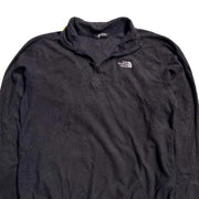The North Face Black  Polyester Quarter Zip  Fleece Men's Medium