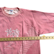 Damart(N) 90s Vintage Retro Pink  Polyester Crewneck Sweatshirt Women's Small