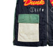 NIKE Vintage 90s Retro Black  Hooded  Cotton Workwear  Jacket Men's Medium