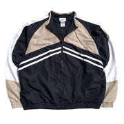 90s Vintage Retro Black Brown Windbreaker Jacket Men's Large