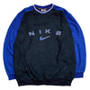 Nike 90s Vintage Retro Blue Spellout Sweatshirt Men's 3XL