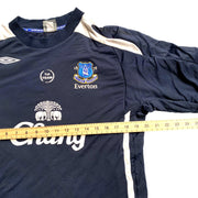 UMBRO Blue Training Everton Top   Polyester  Crewneck Sweatshirt Youth's XL
