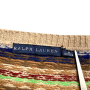 Lauren Ralph Lauren Brown Multicolor   Cotton   Knitwear Sweater Women's Medium