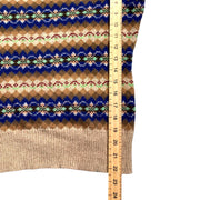Lauren Ralph Lauren Brown Multicolor   Cotton   Knitwear Sweater Women's Medium