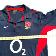 Nike 00s Vintage y2k Navy England L/S Away 2003/04   Cotton    Shirt Men's XL
